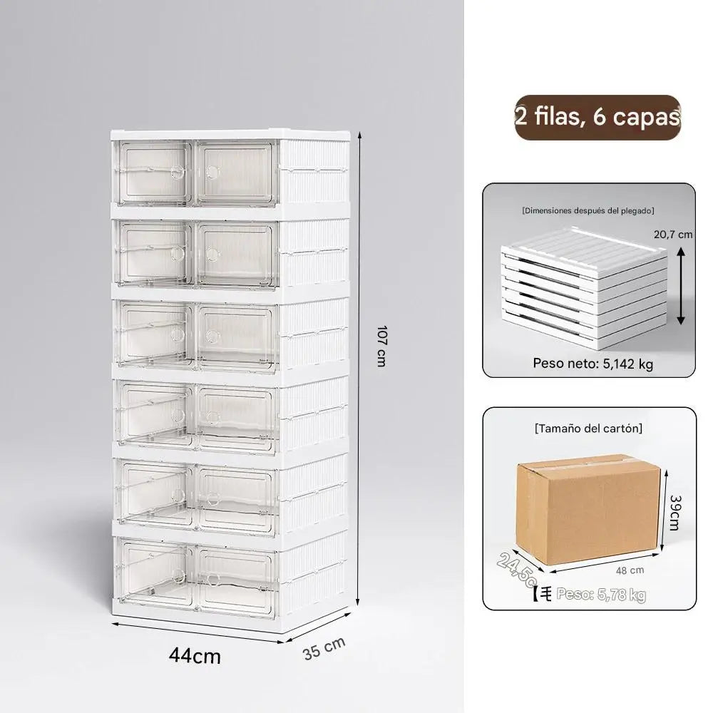 Organizador Acrilico🔒 de 6 Cajones📦 para 12 PARES💎